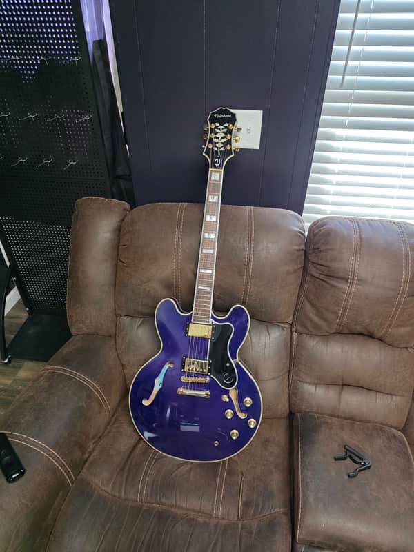 Epiphone Sheraton II Pro with Pau Ferro Fretboard 2019 - Midnight Sapphire with hard case image 1