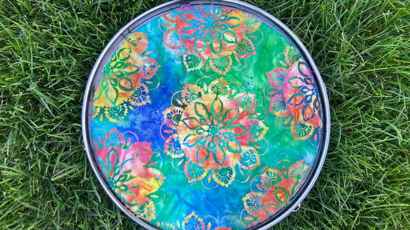 13" Drum Bunny single layer cloth dampener - cotton drum cover - partial mute - compare to Drum Tortilla image 1