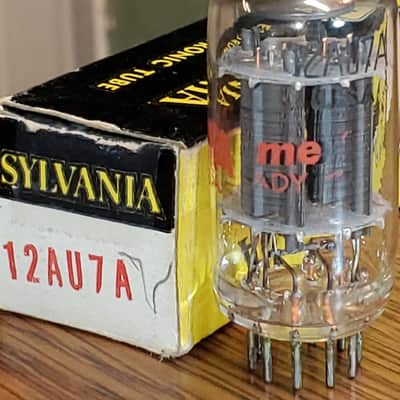 12AU7A/ECC82 Sylvania Copper Post/Tall Plate/Halo Getter MaxiPreamp2/TV-7 tested image 1