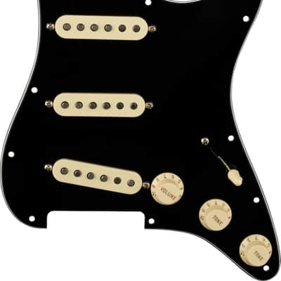 Fender Pre-Wired Strat Pickguard, Original '57/'62 SSS, Black 11 Hole PG image 5