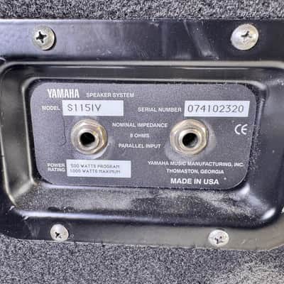 Yamaha S115IV 15" 500 Watt Program 1000 Watt Maximum Speaker Set (One Pair) image 4