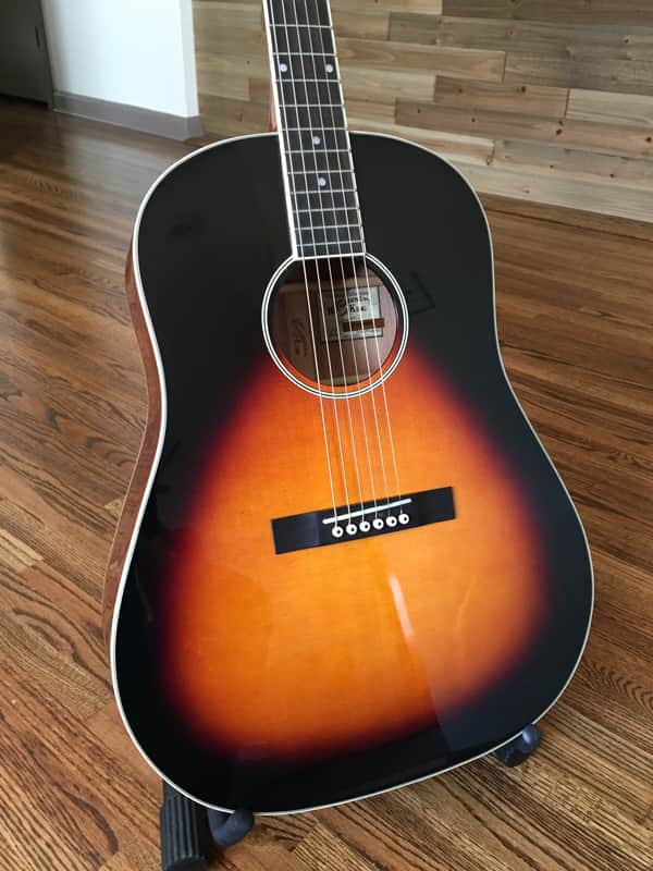 Recording King RAJ-126-SN All Solid Slope Shoulder Dreadnought Gloss Sunburst image 1