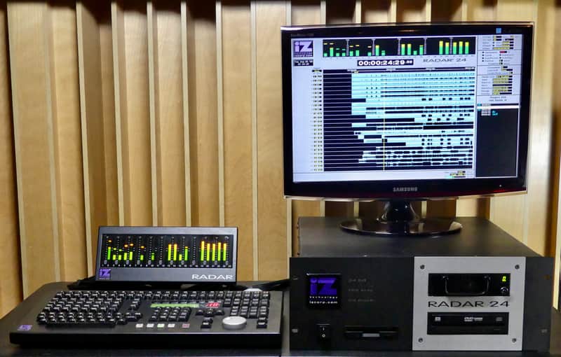 iZ Radar 24 with Nyquist I/O cards, Session controller with meter bridge & 24 tracks analog patchbay w/cabling image 1
