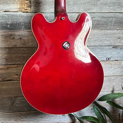 (18279) Epiphone Riviera Mini Ch Semi-Hollow Electric Guitar - 2004 - Cherry image 22