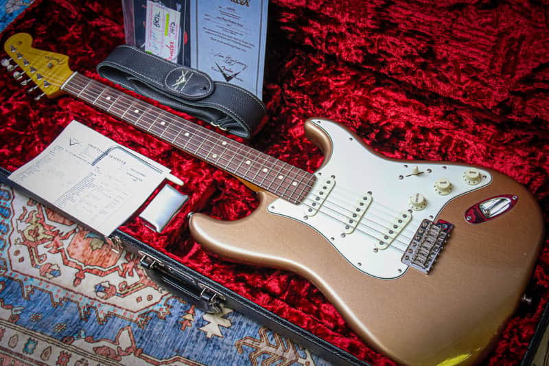 FENDER USA Custom Shop Post-Modern Stratocaster "Firemist Gold + Rosewood" (2017) image 1