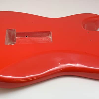 BloomDoom Nitro Lacquer Aged Relic Fiesta Red S-Style Vintage Custom Guitar Body image 10