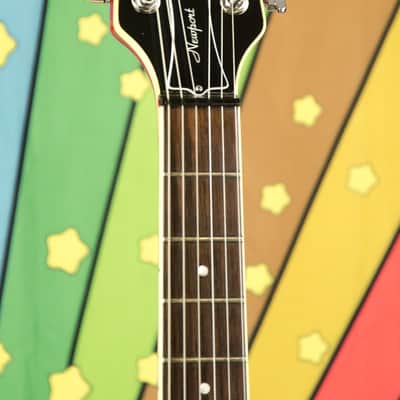 Used 2001 Hamer Newport Electric - Orange Sparkle Guitar, Hard Case image 4
