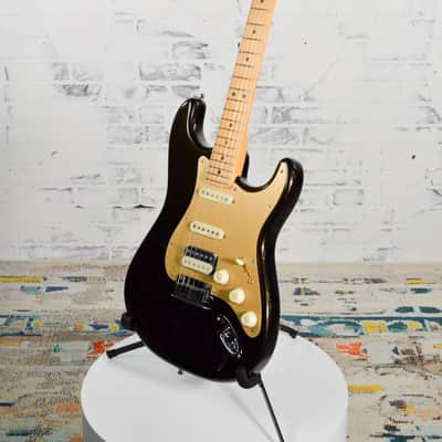 Used Fender American Ultra Stratocaster HSS Electric Guitar Texas Tea w/Case image 4