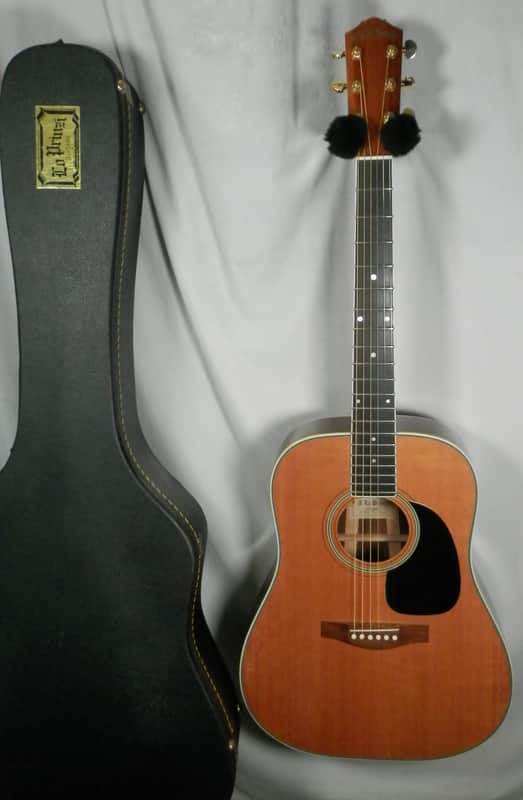 A LoPrinzi LR-20 Dreadnought Acoustic Guitar with case used image 1