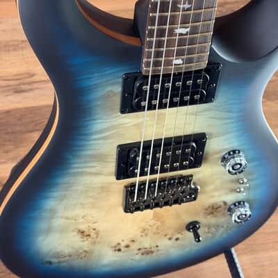 PRS SE Custom 24-08 Exotic Electric Guitar - Lake Blue Midnight Burst image 3