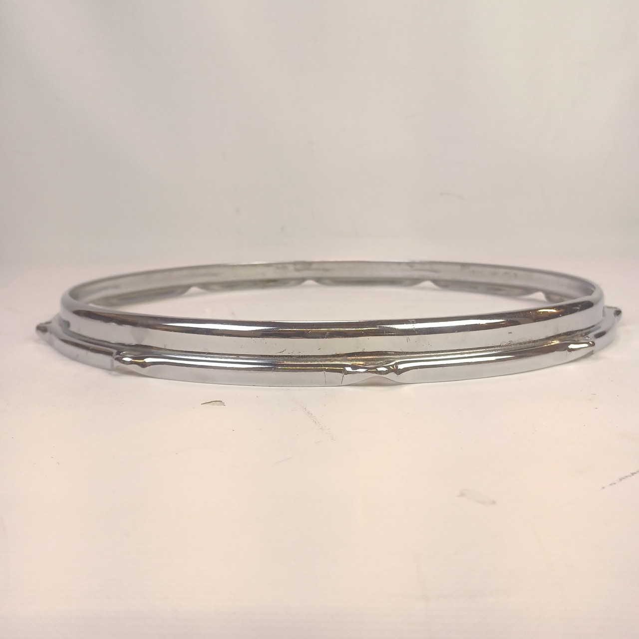 Slingerland 10Lug 14"Chrome-BRASS Stick-Saver Snare Drum COB Rim/Hoop Vintage60s — main photograph