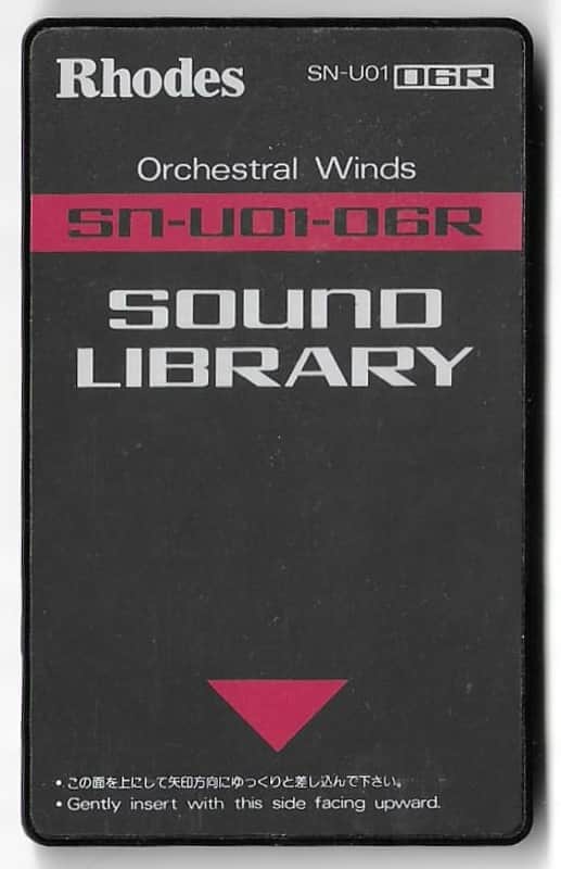 Roland SN-U01-06R Rhodes Orchestral Winds Data Card for U-110 U-20 U-220 D-70 image 1