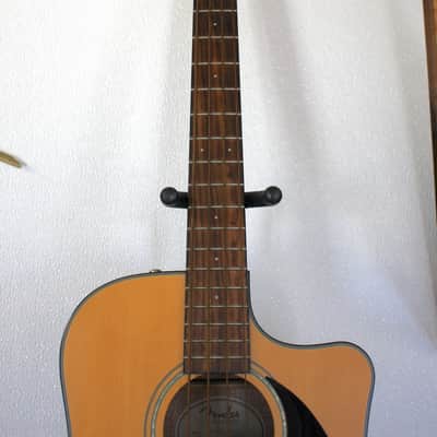2014 Fender CB-100CE Acoustic Bass Guitar With Hard Shell Case Natural image 6