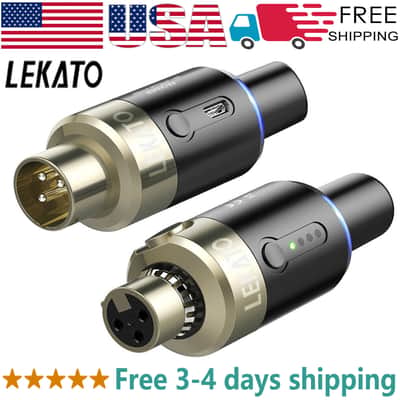 LEKATO 5.8G Wireless Microphone System Mic Transmitter Receiver