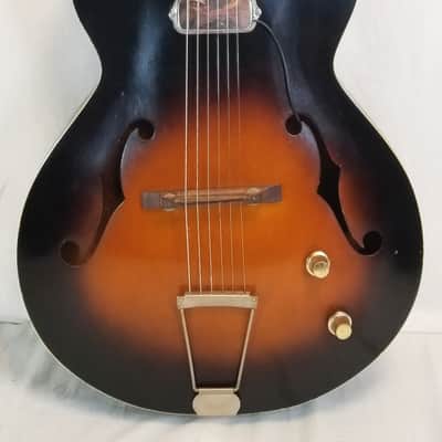 Old Kraftsman Vintage Archtop Hollowbody Electric Guitar, Single Pickup, 2-Tone Sunburst, Late '40s image 6