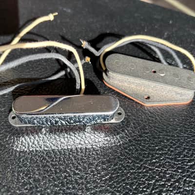 Lindy Fralin High Output Telecaster pickup set hybrid stagger - Chrome neck image 1