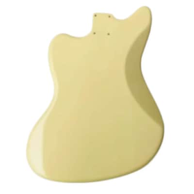 Jaguar Style Electric Guitar Body in Cream White image 3