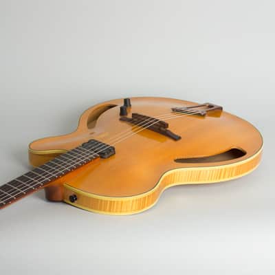 Ken Parker  Custom Arch Top Semi-Hollow Body Electric Guitar (1991), original black tolex hard shell case. image 7