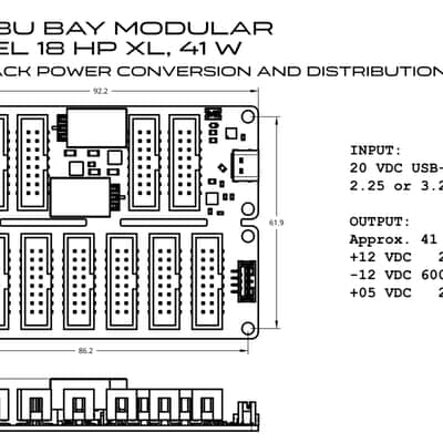 Malibu Bay Modular 41W Mini Eurorack USB-C Power Supply and Bus Board (Busboard) image 3