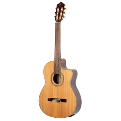 Ortega RCE159SN Performer Series Solid Cedar Top  Mahogany Neck Cutaway Nylon 6-String Classical Acoustic-Electric Guitar w/Gig Bag image 4