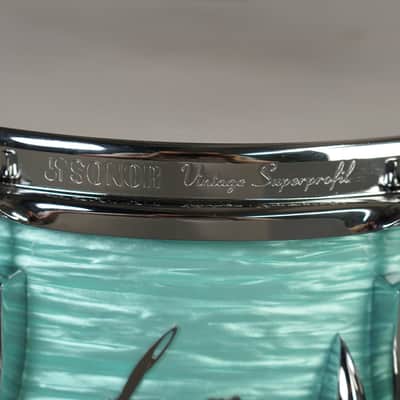 Sonor 6.5x14" Vintage Beech Snare Drum - California Blue image 3