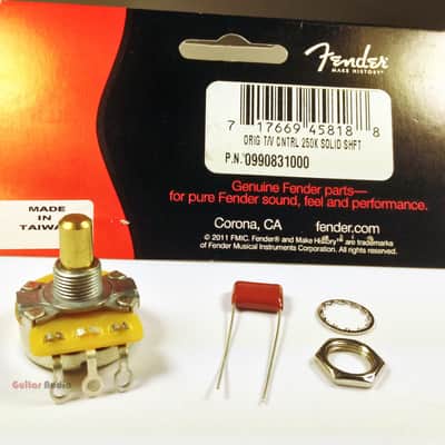 Genuine Fender 250K Pot Solid Shaft CTS Volume/Tone Guitar Control Potentiometer