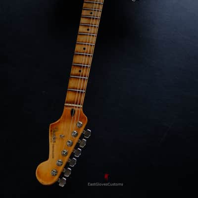 Fender Stratocaster HSS Galaxy Blue Aged Relic by East Gloves Customs (RARE) image 16