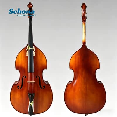 SCHONA SDB-03BE - 4/4 Professional Double Bass Handmade Solid Wood Spruce Top Ebony Fingerboard High-Light Lacquer Maple Back Sides image 3