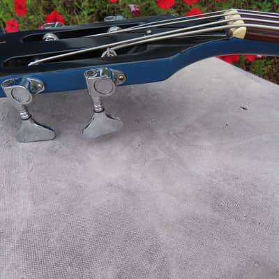 GIBSON EBO early 1970 PELHAM BLUE SLOTTED HEADSTOCK ORIGINAL refinished image 20