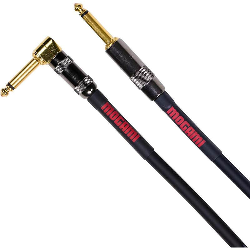 Mogami OD-GTR-20R Overdrive 1/4" TS Straight to Right-Angle Silent Guitar Cable - 20' image 1