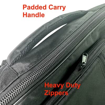 Zenison 6 String Strat Black Mustang Electric Guitar Solid Body & Plush Ultra Padded Gig Bag image 10