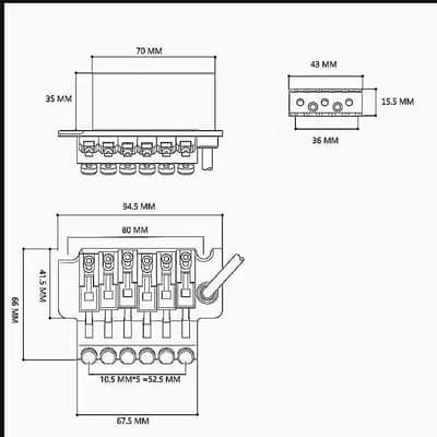 Licensed Floyd Rose Guitar Bridge Tremolo System image 5