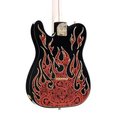 Fender AS James Burton Tele MN Red Paisley Flames - Electric Guitar image 7