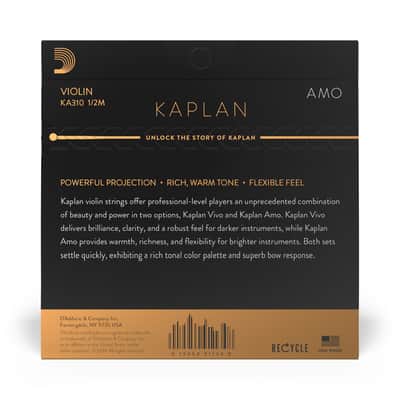 D'Addario KA310 4/4M Kaplan Amo 4/4 Violin Strings - Medium 2014 - 2020 - Standard image 2