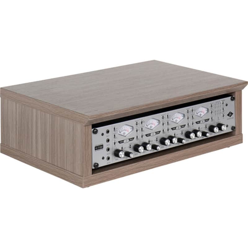 Gator Elite Furniture Series 2U Desktop Studio Rack in Driftwood Grey Finish image 1