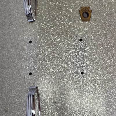 Used Vintage Ludwig 2pc Drum Set Silver Sparkle - Good image 6