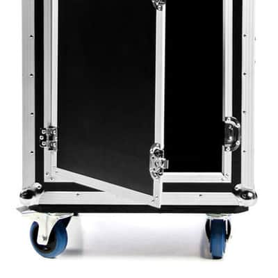 Flight Pro L-Rack 12U Angle Rack with Service Flap and Wheels image 6