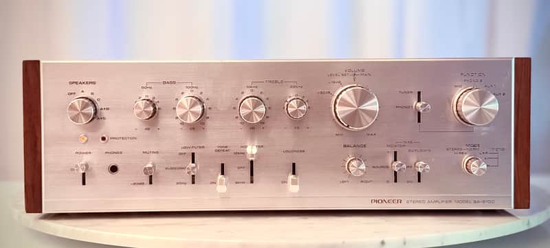 πΆβ¨ Pioneer SA-9100 Vintage Integrated Amplifier w/ Original Wood Case β Serviced, Cleaned, Complete image 1