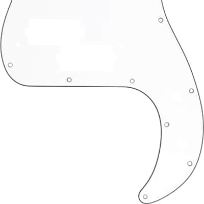 Pickguard Precision Bass  13-Hole Vintage Mount (with Truss Rod Notch) White 3-Ply imagen 1