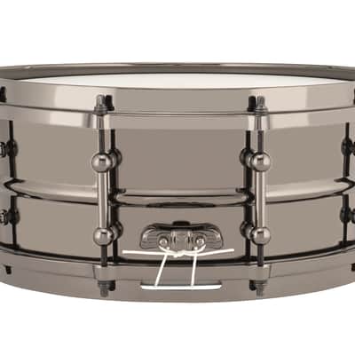 Ludwig Universal Metal 5.5x14" Black Brass Snare Drum Black Nickel Die Cast Hoops | NEW Authorized Dealer image 3