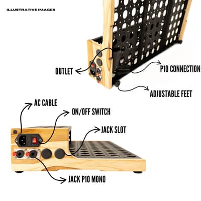 Pedalboard VTX 12x24 with Riser - Natural Teak - Hands Custom image 14