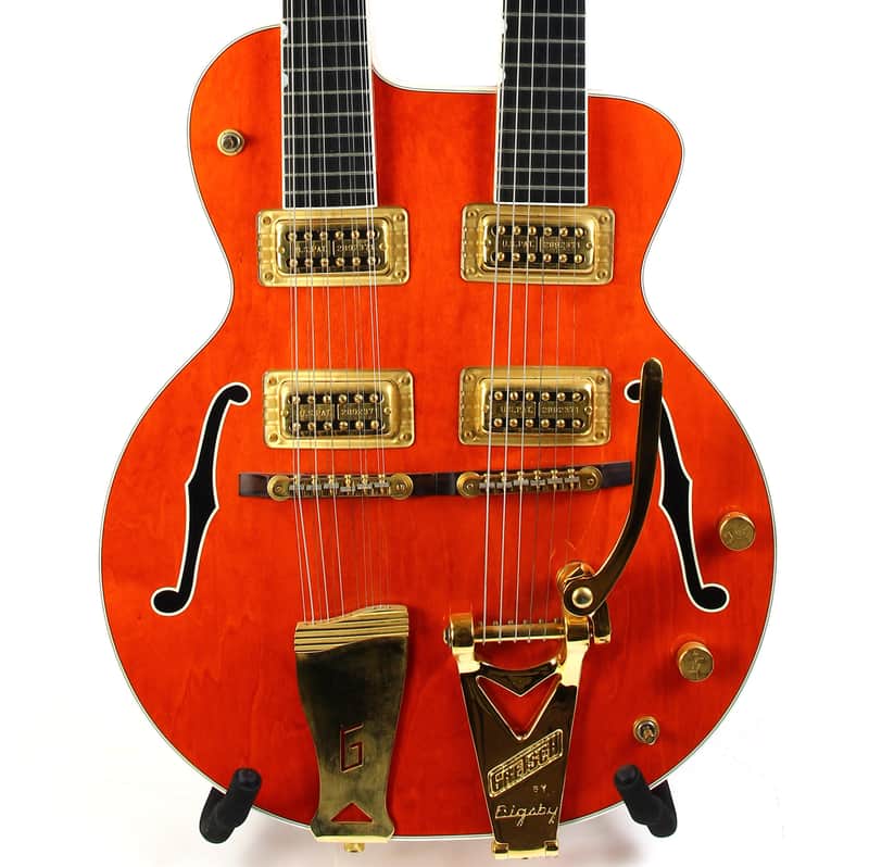 Gretsch G6120-6/12 Chet Atkins Nashville Double Neck Guitar MIJ Made In Japan Orange Rare! c 1997 image 1