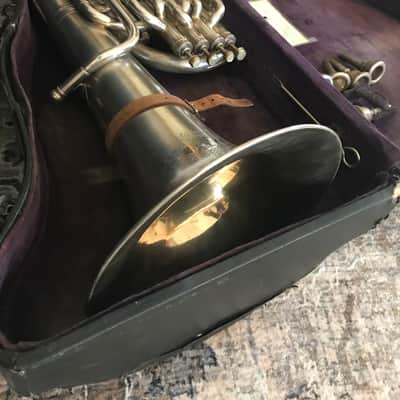 York and Sons Euphonium 4 valve  Vintage  Silver image 4