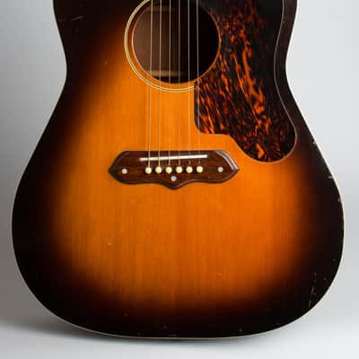Recording King Ray Whitley Jumbo Model 1028 Flat Top Acoustic Guitar, made by Gibson (1940), ser. #920-F-14, original black hard shell case. image 3