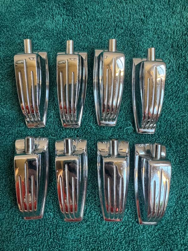 Ludwig Lot of 8 Vintage Large Classic Bass Drum or Tom Lugs - Chrome L#2 70s 80s - Chrome image 1