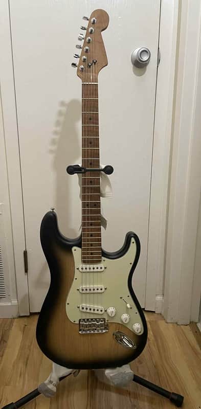 Warmoth Stratocaster - Black to Clear Burst image 1