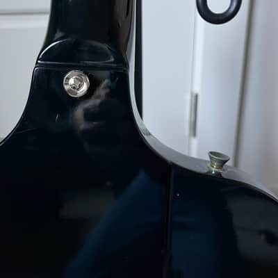 Greco TB-700 Thunderbird Bass Black 1980s MIJ with Hipshot SuperTone Gibson Bridge + Gibson Thunderbird Case image 11