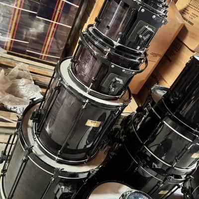 Terry Bozzio's -1990s Custom Made Mapex U.S. Maple 13-Piece Kit - Transparent Black Lacquer image 5