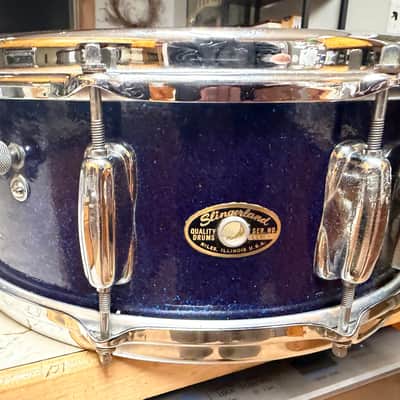 Slingerland Artist 10 lug snare drum 1960’s - Blue sparkle image 2