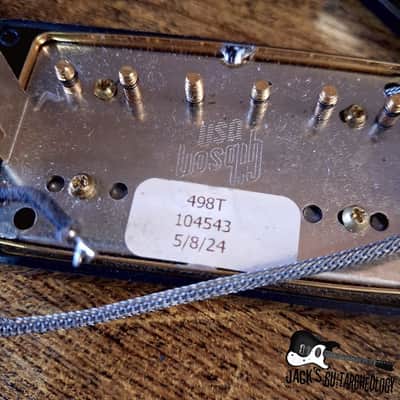 Gibson USA 490R (7.80k) & 498T (14.10k) Pickup Set w/ Rings (2020s - Gold w/ Black Rings) image 6